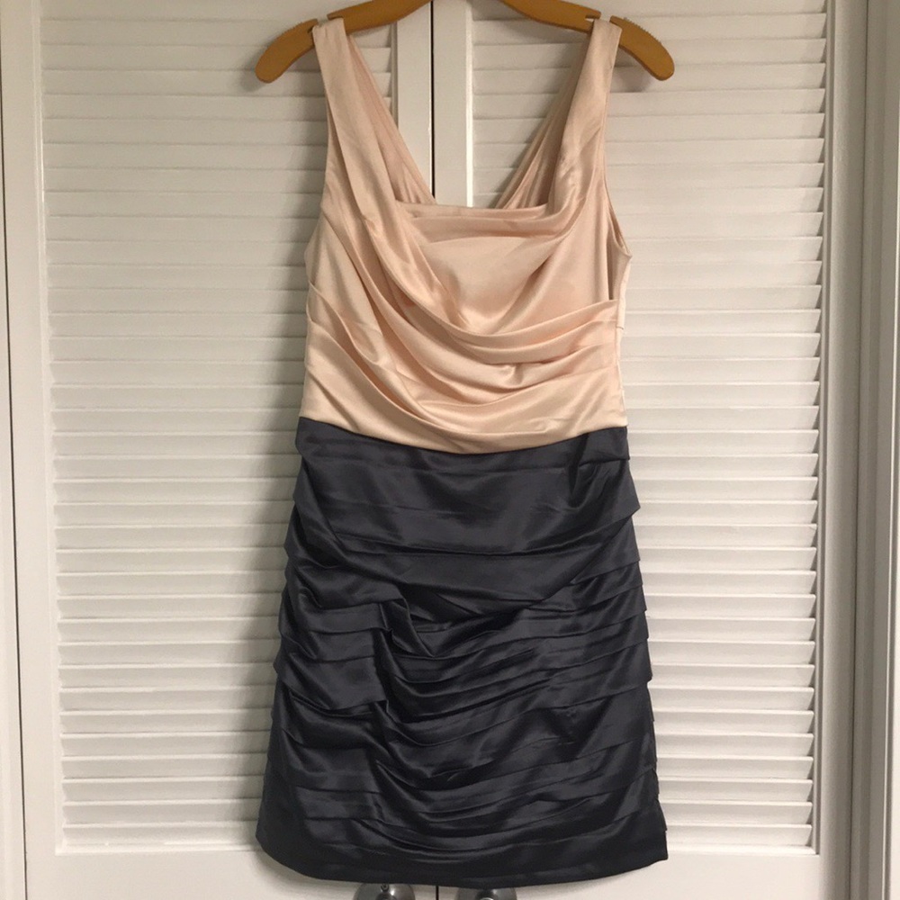 Ruched Color Block Dress